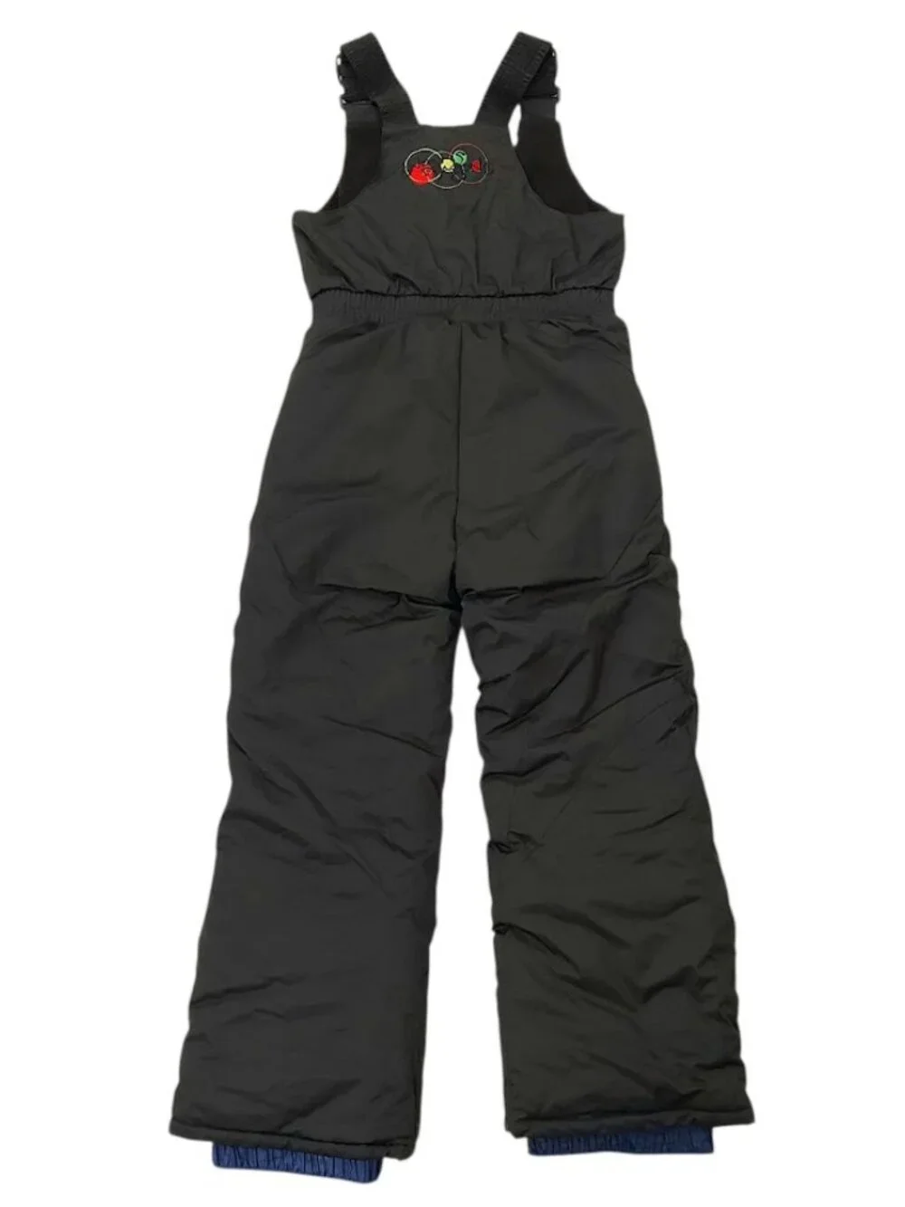 Snow Dragons Ski Bib Pants Kids 7 XL Black Insulated Waterproof Winter Overalls